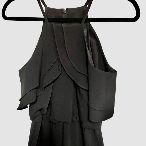 Laundry by Shelli Segal Ruffle Arm Jumpsuit in Black - Picture 1 of 6